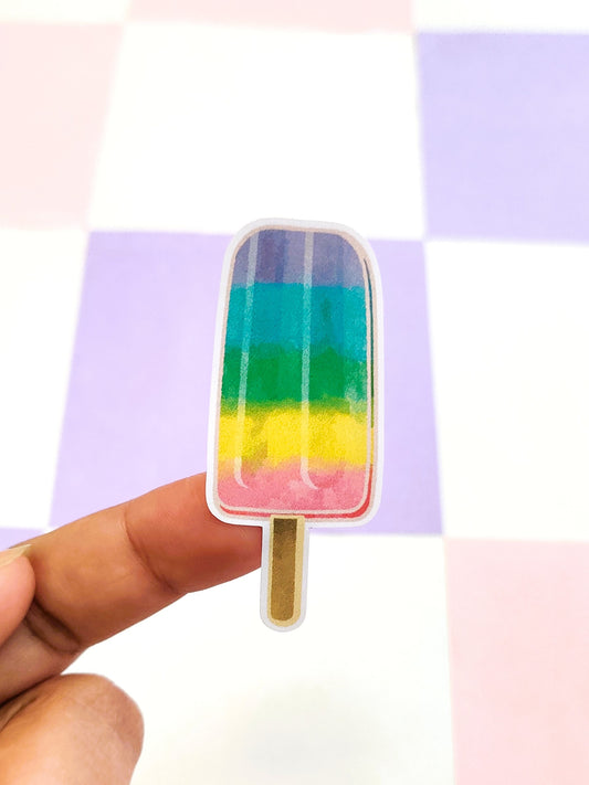 Rainbow Icecream Handmade Vinyl Sticker