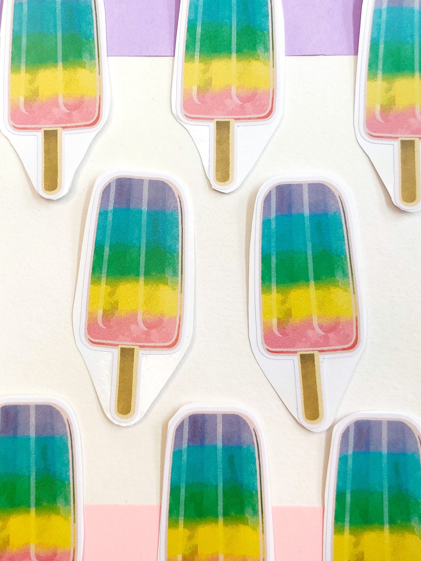 Rainbow Icecream Handmade Vinyl Sticker