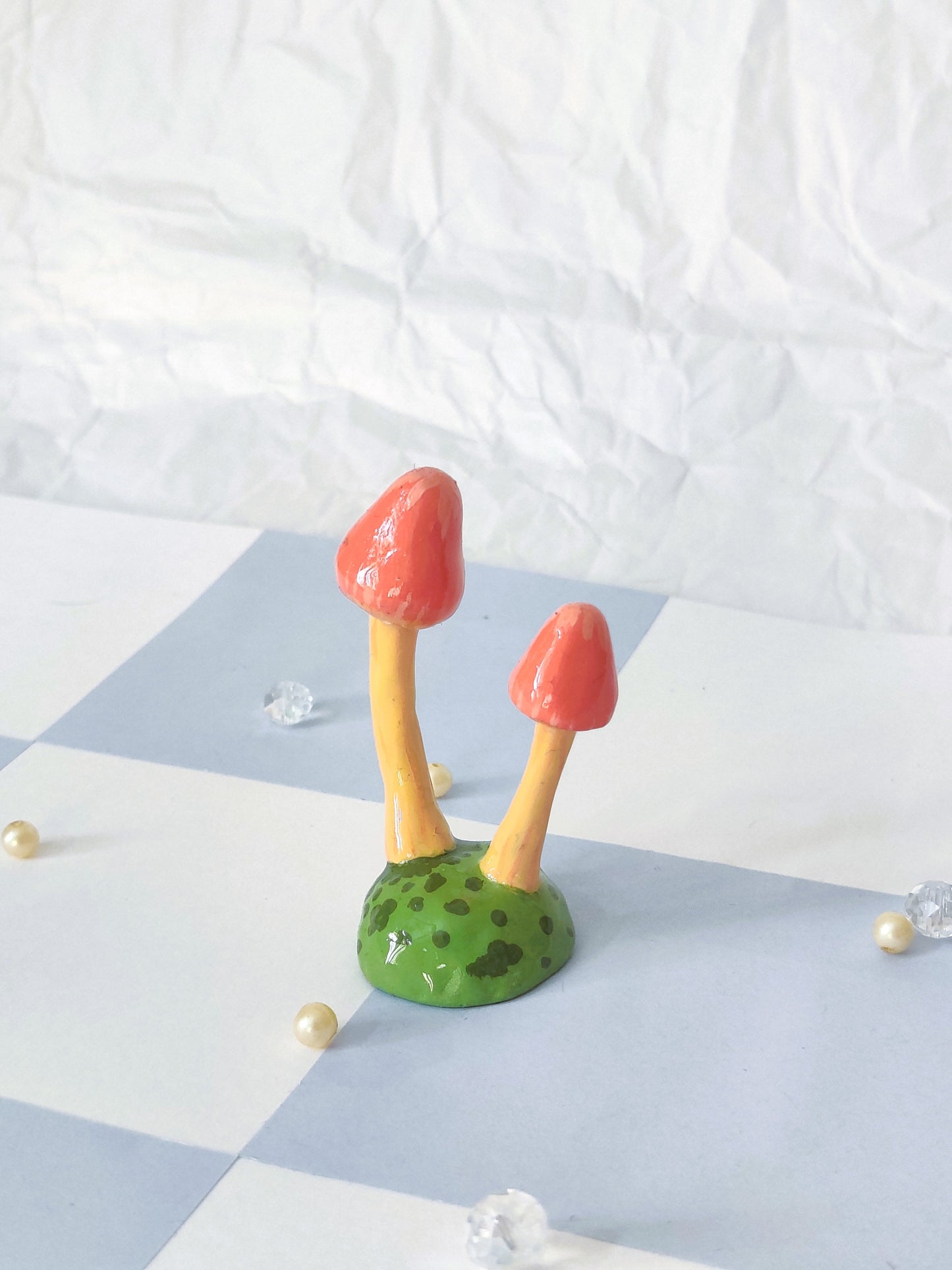 Mushroom Figurine Ring Holder