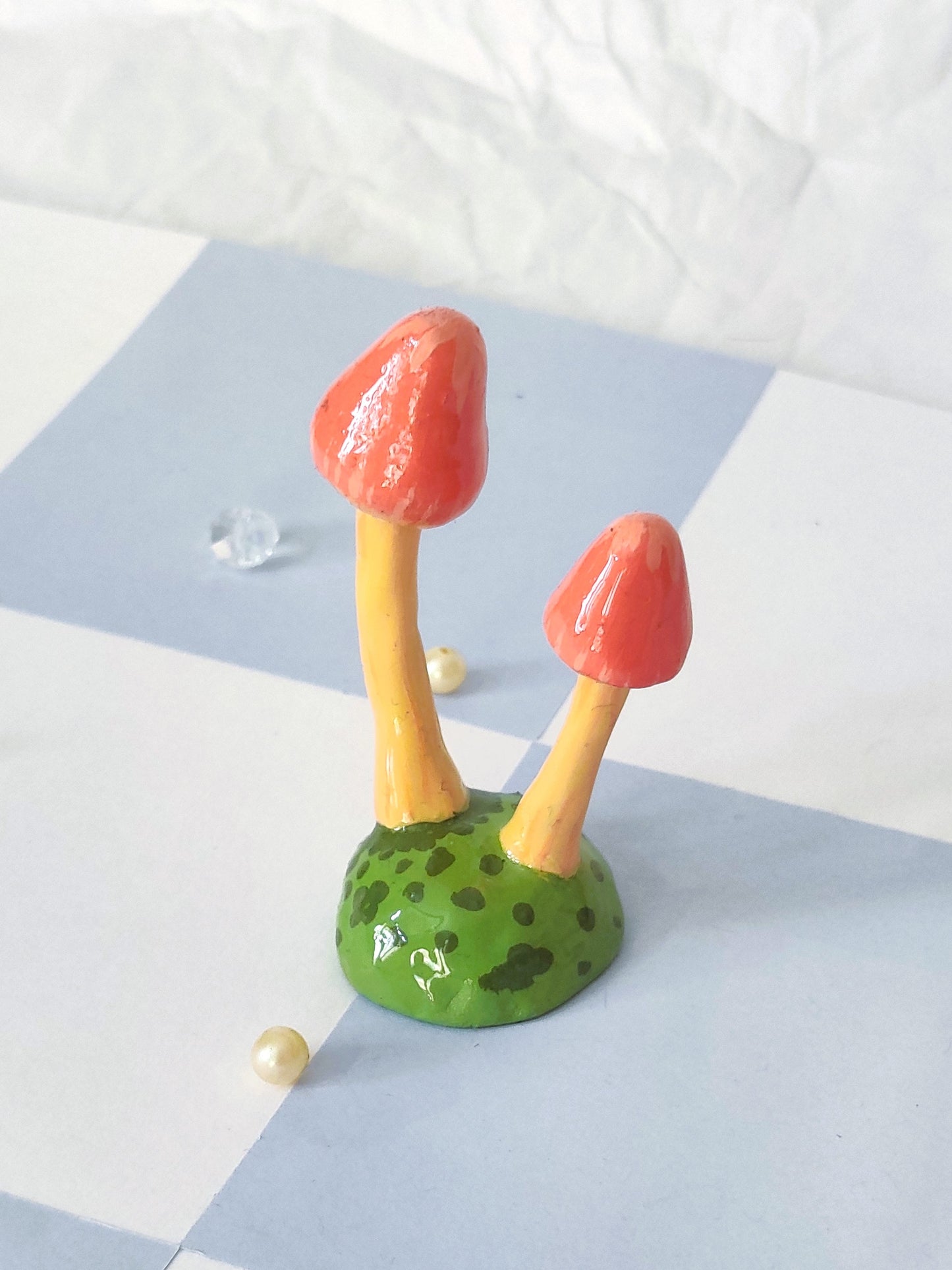 Mushroom Figurine Ring Holder