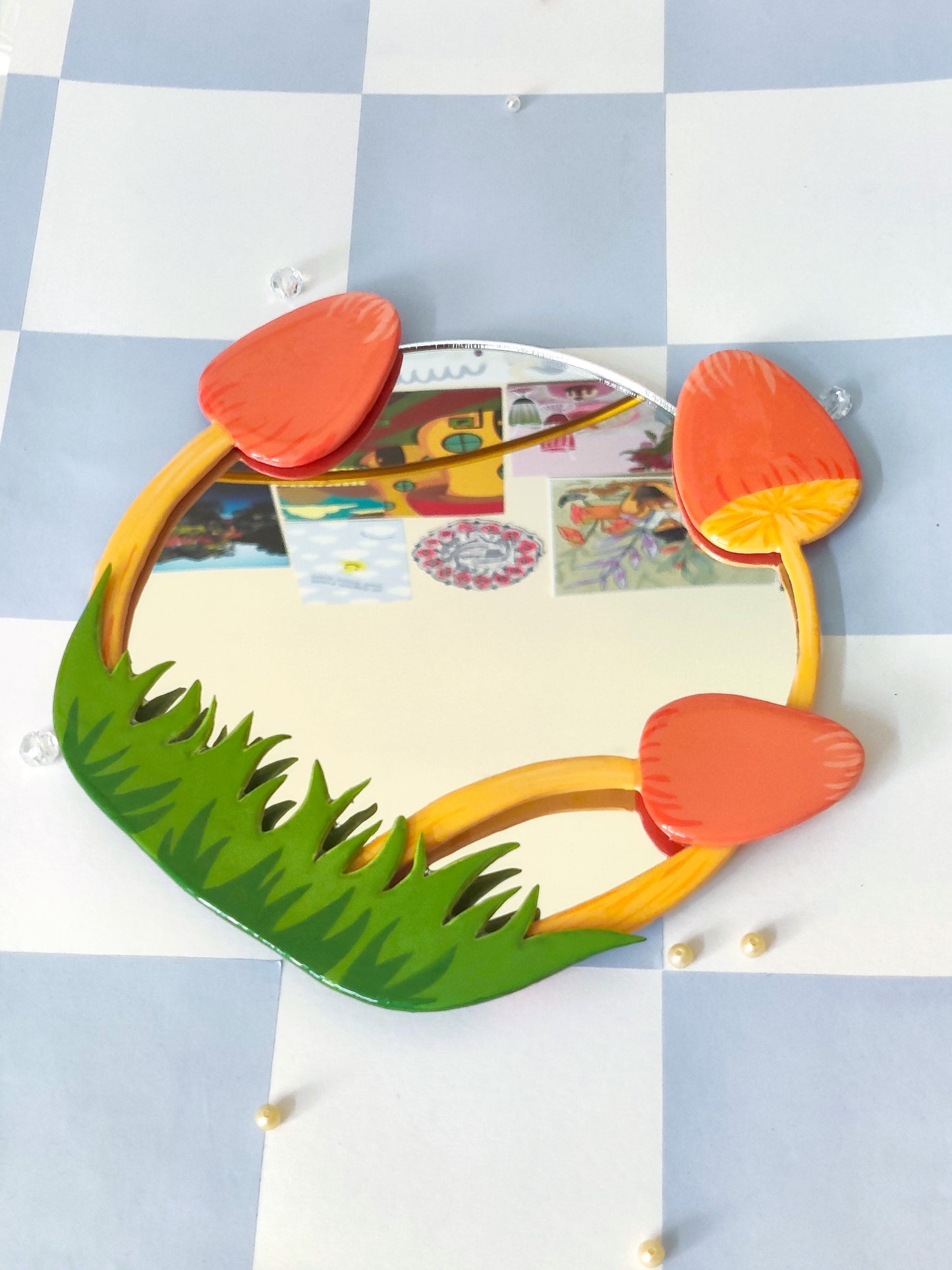 Magical Mushroom Circle Mirror